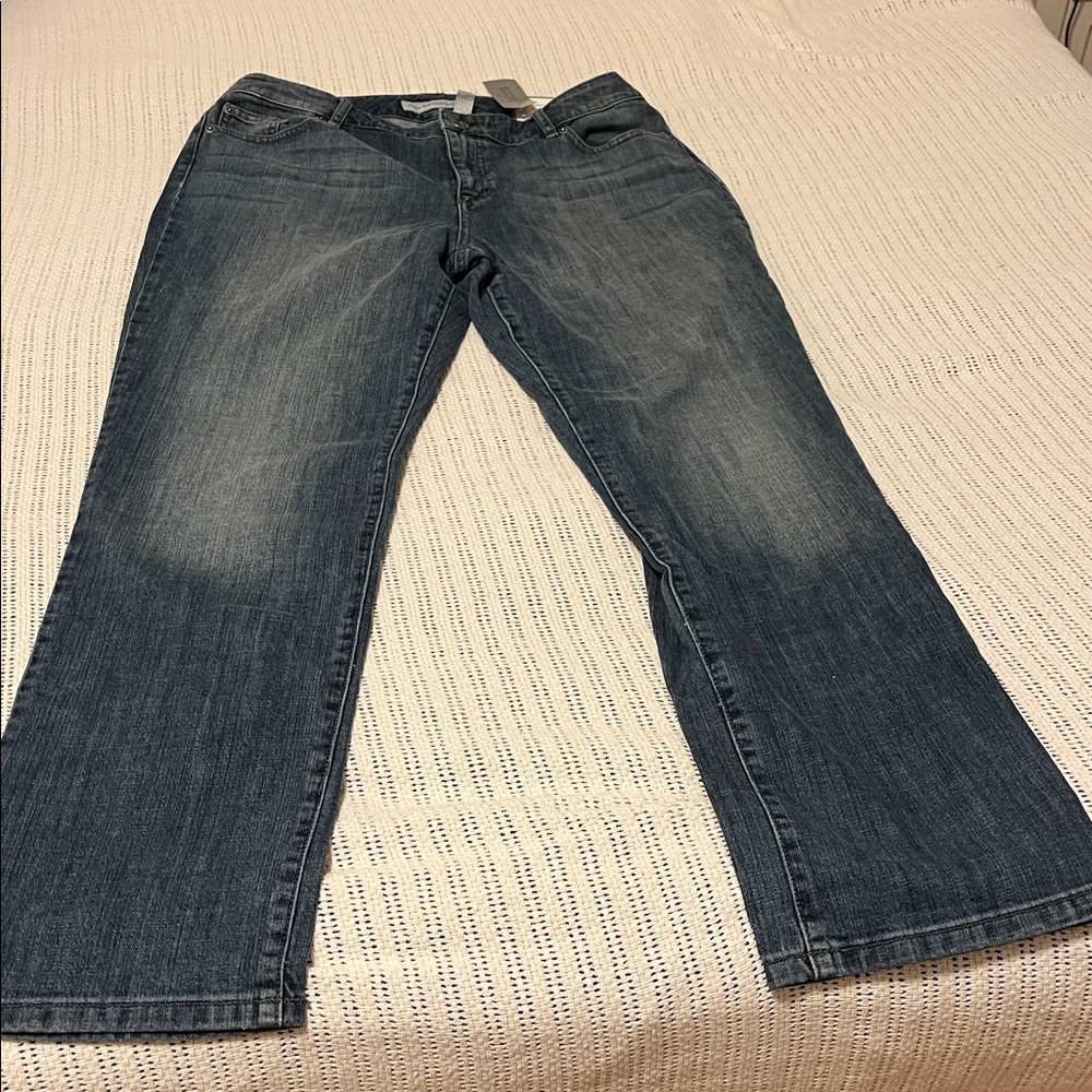 Chico's Platinum Slim Leg Jeans in True Blue